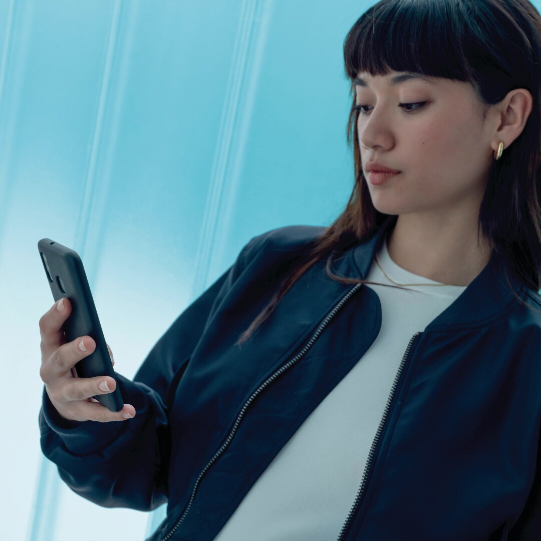 Woman with a smartphone